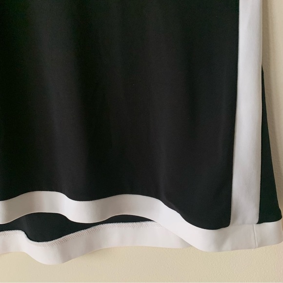 Joseph Ribkoff Black and White Tunic Asymmetrical Hem Size 10 - Picture 10 of 13